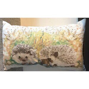 Hedgehog Themed Bolster Style Pillow  17 x 9 #2714